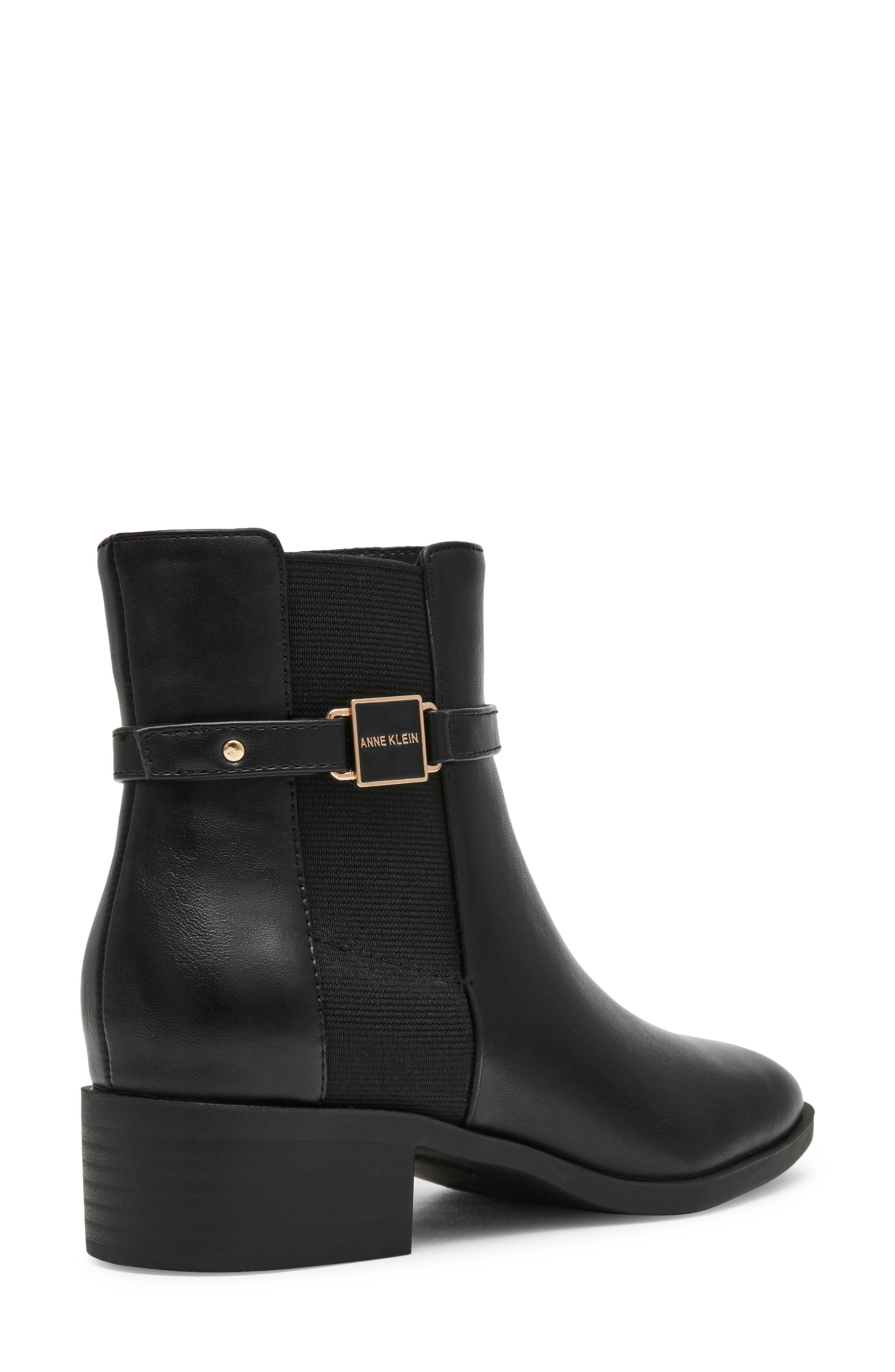 Cinette Faux Leather Chelsea Bootie, Alternate, color, BLACK PU