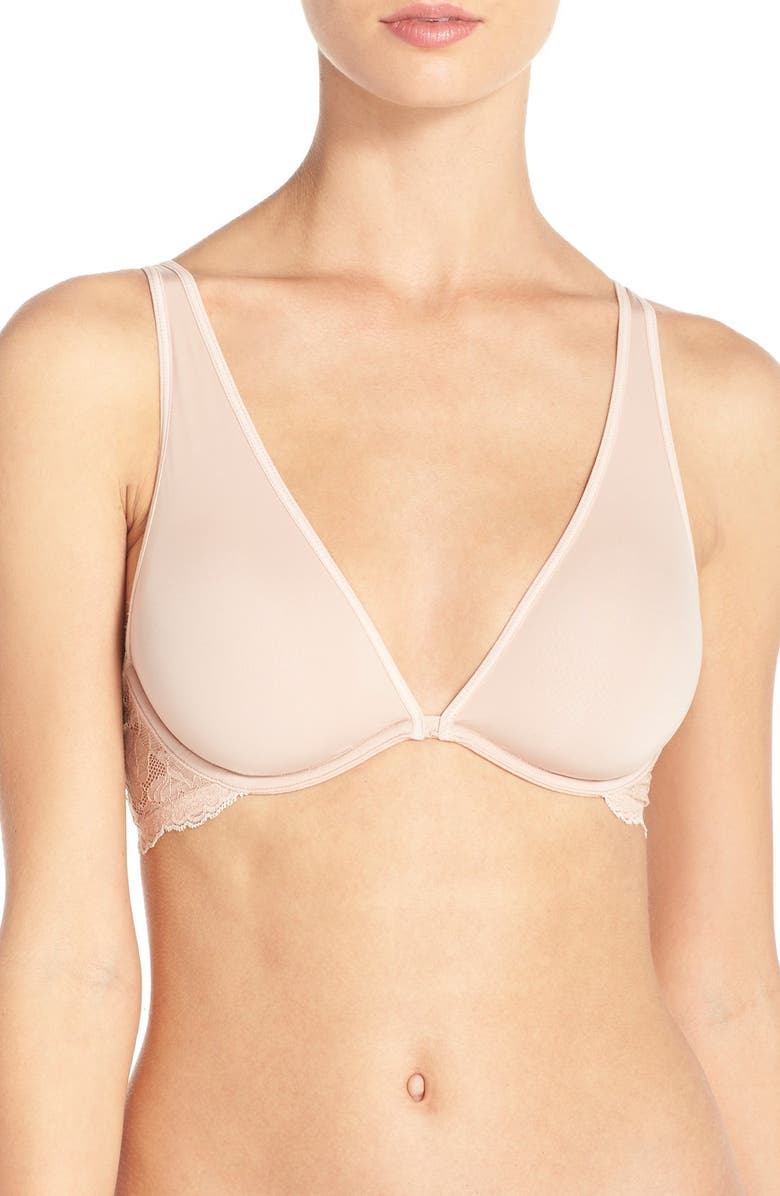 On Gossamer Underwire Plunge Bra, Main, color, 