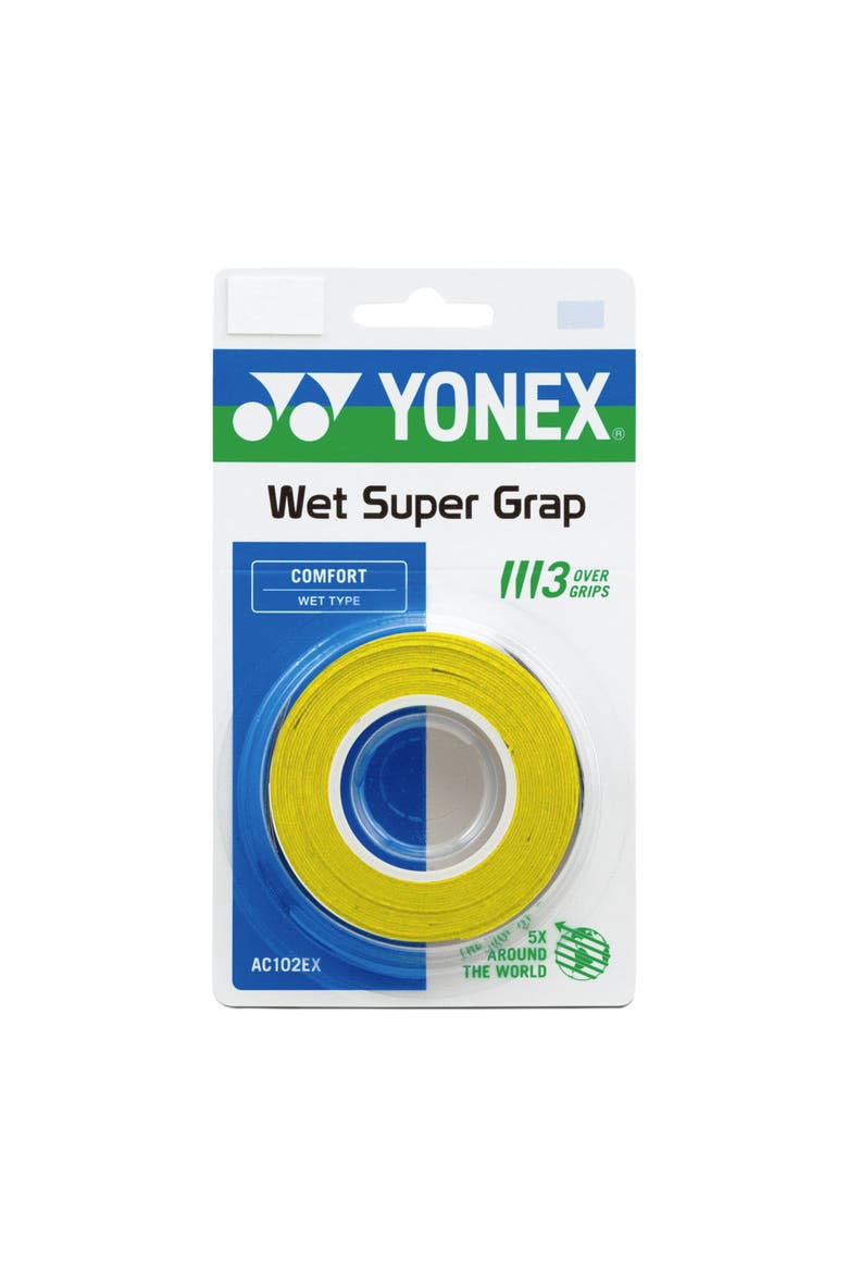 Wet Super Grap Overgrip 3-pack, Main, color, Yellow