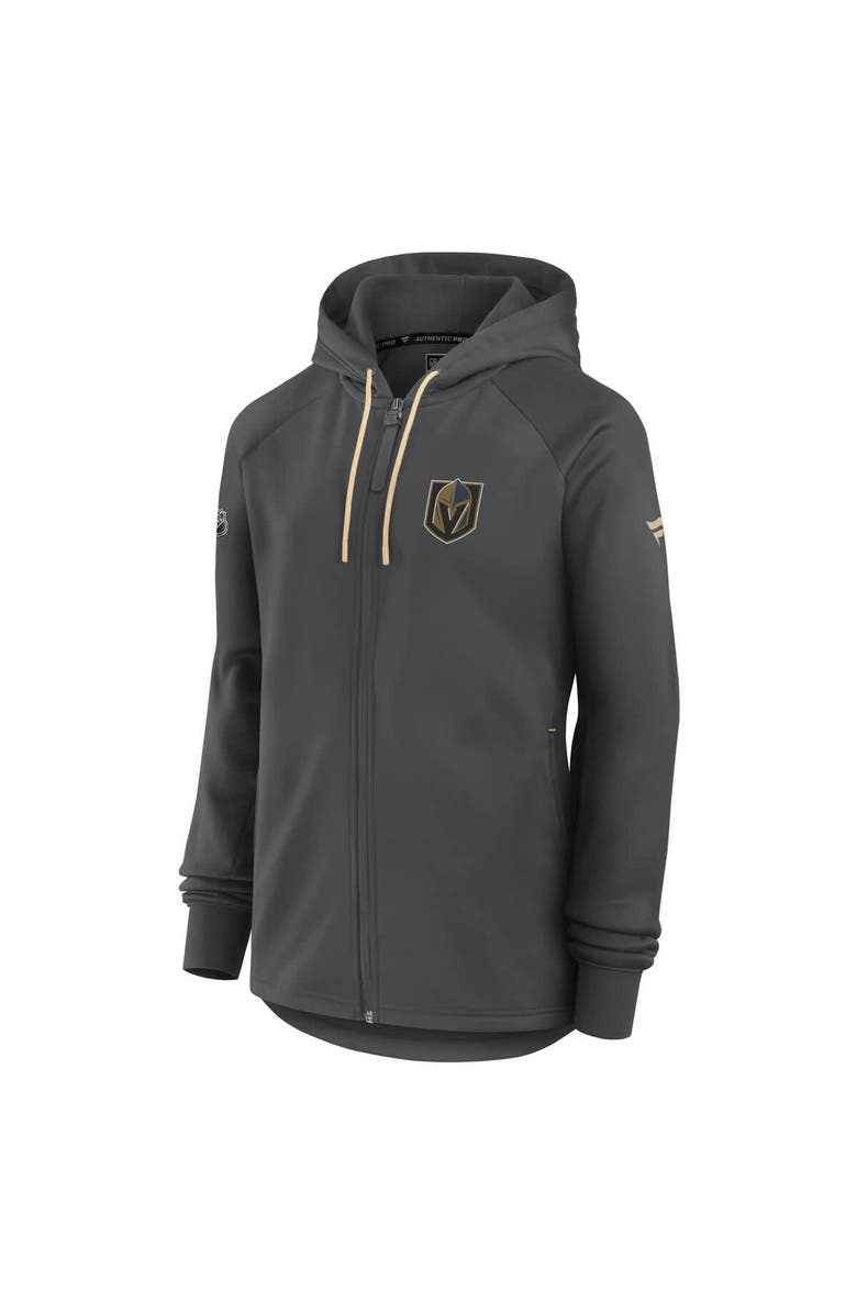 FANATICS Women's Fanatics Gray Vegas Golden Knights Authentic Pro Rink Fleece Full-Zip Jacket, Alternate, color, Gray