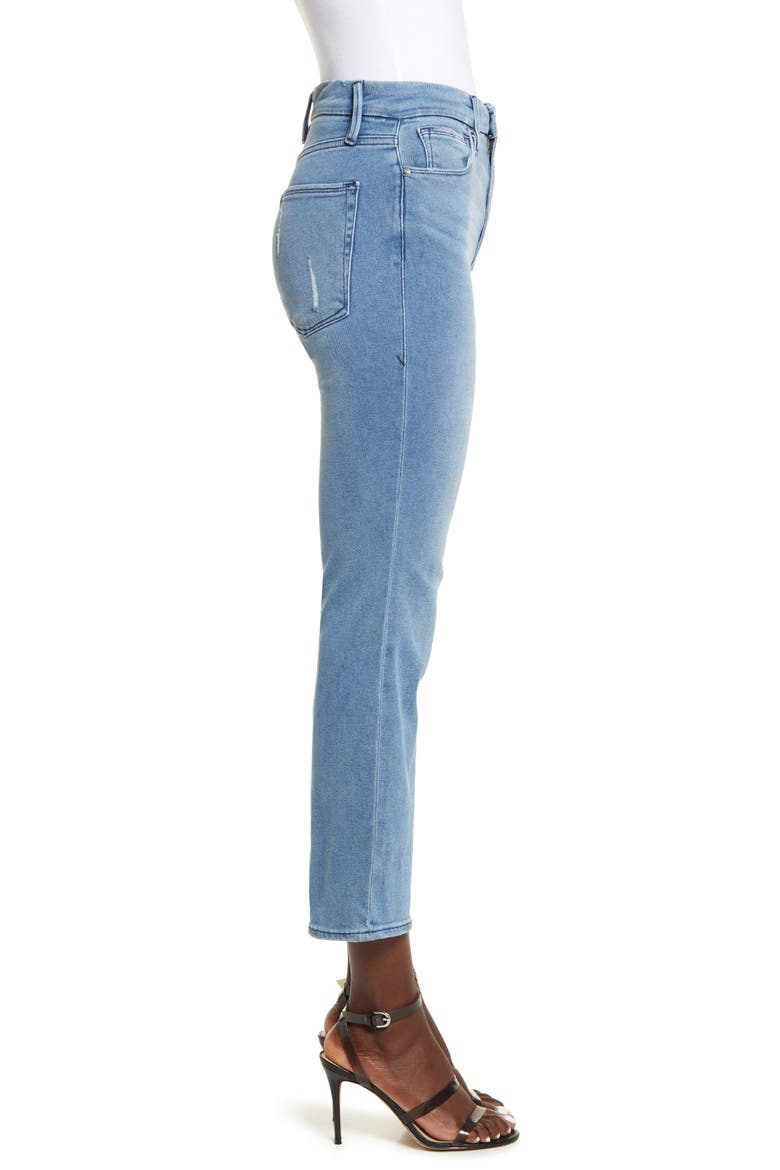 Good Straight High Waist Ankle Jeans, Alternate, color, BLUE449