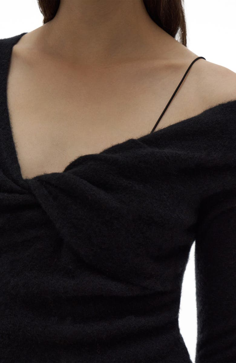 Helmut Lang Bungee Cold Shoulder Wool Blend Sweater, Alternate, color, 