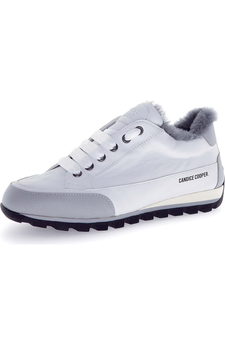 Candice Cooper Runlo Genuine Shearling Lined Waterproof Sneaker, Main, color, Grey White