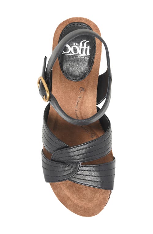 Söfft Clarissa Wedge Sandal In Black