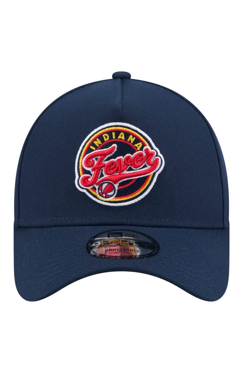 New Era Men's New Era Navy Indiana Fever Core Logo A-Frame 9FORTY Adjustable Hat, Alternate, color, Navy