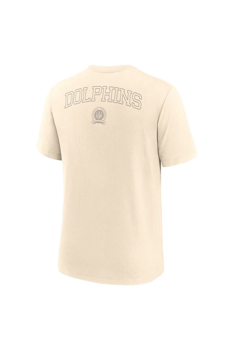 Men's Nike Cream Miami Dolphins Glory Tri-Blend T-Shirt, Alternate, color, Cream