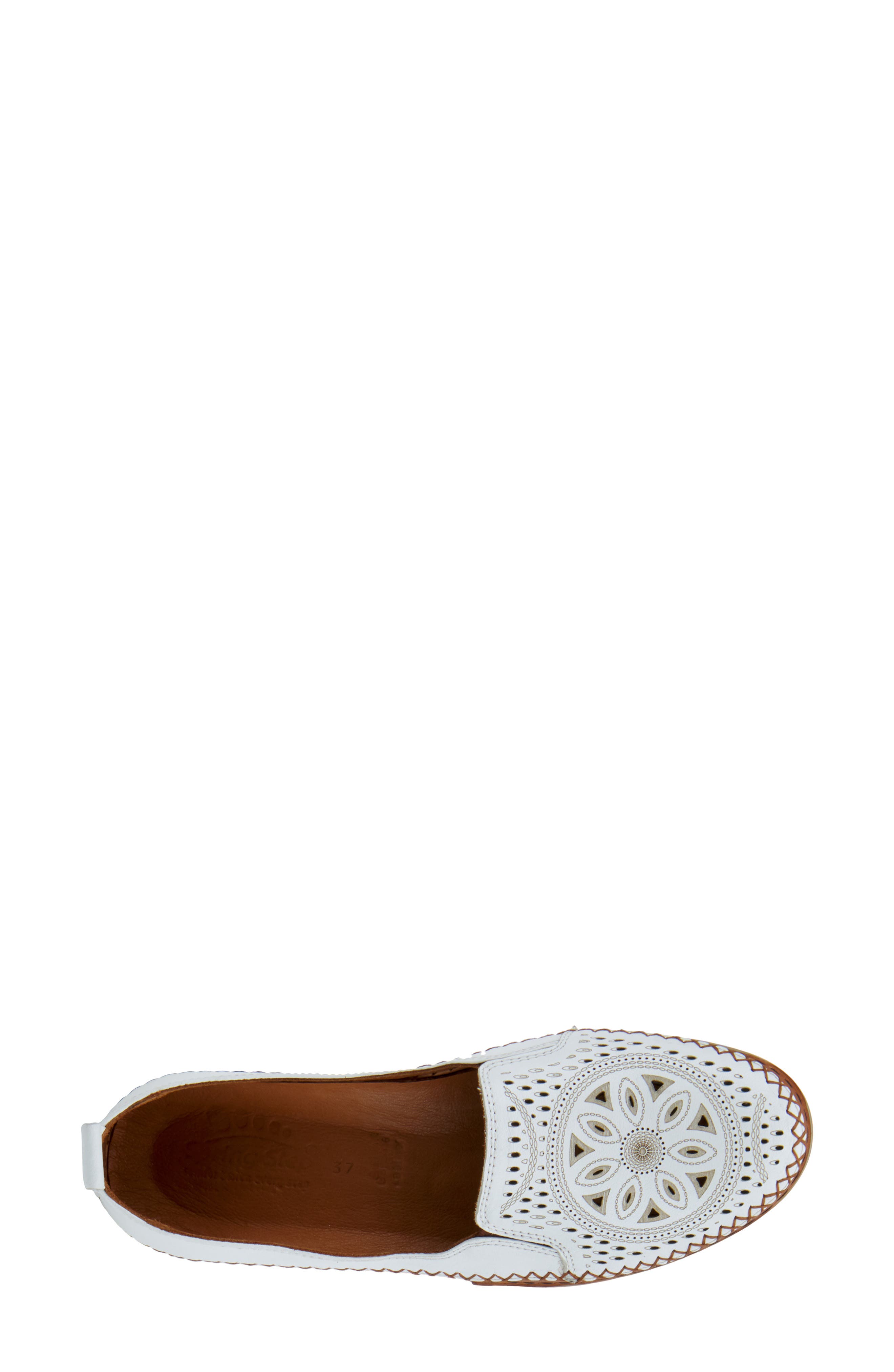 Ingrid Flat, Alternate, color, WHITE LEATHER