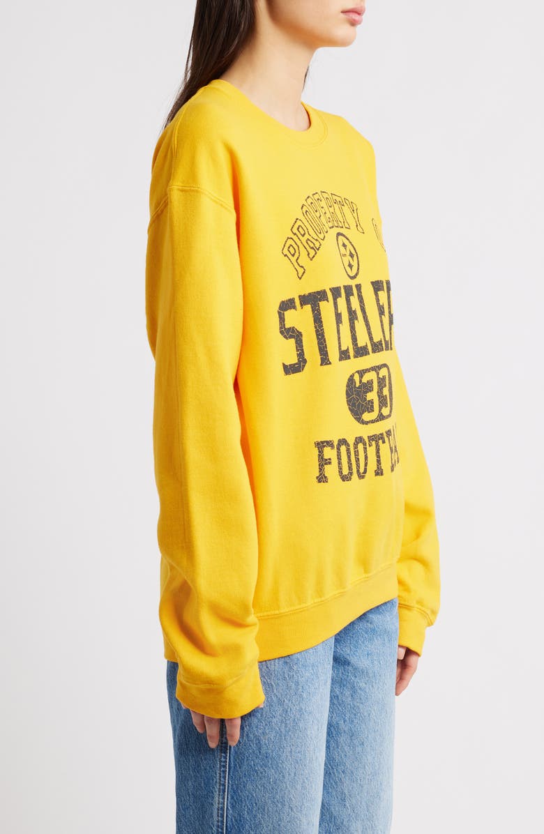 Junk Food NFL Steelers Property Graphic Sweatshirt, Alternate, color, Yellow