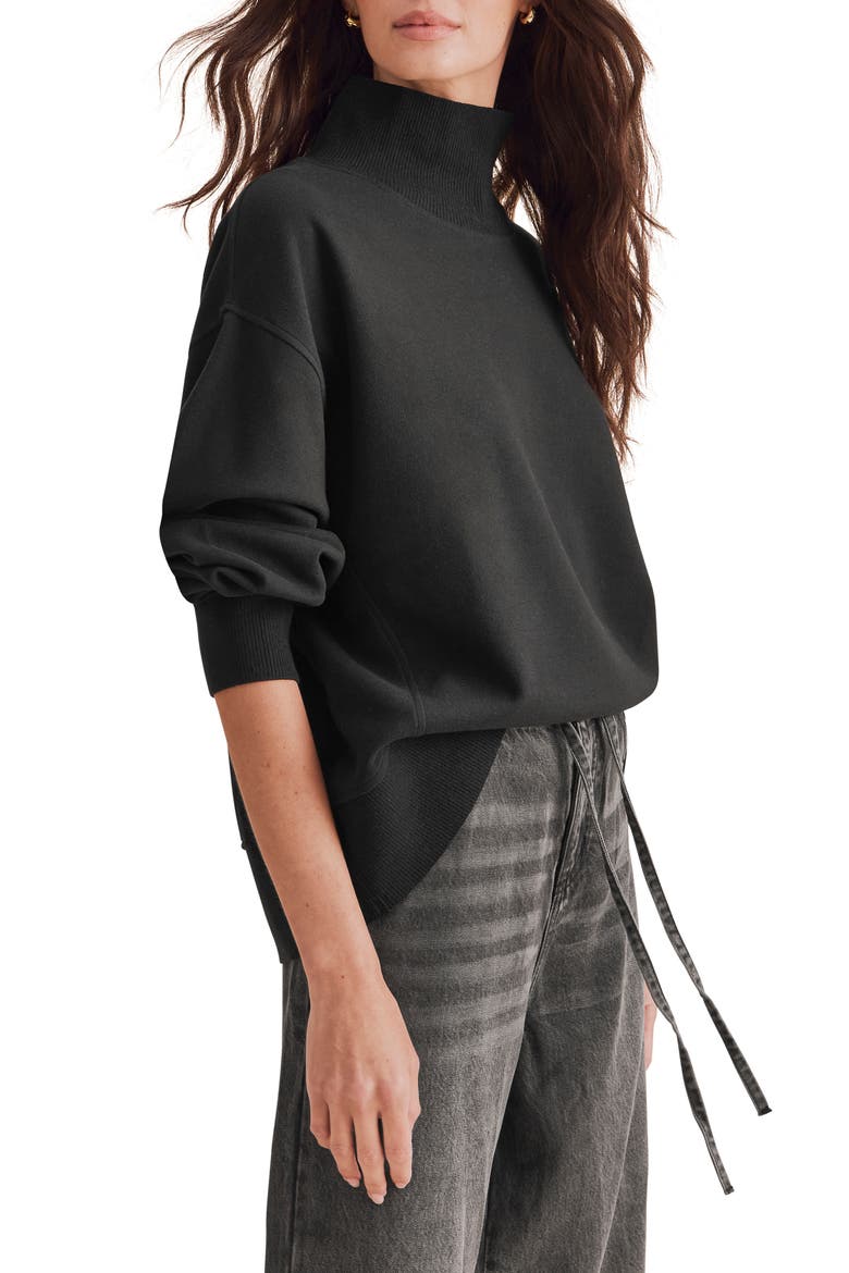 Winslow Mock Neck Pullover, Alternate, color, BLACK