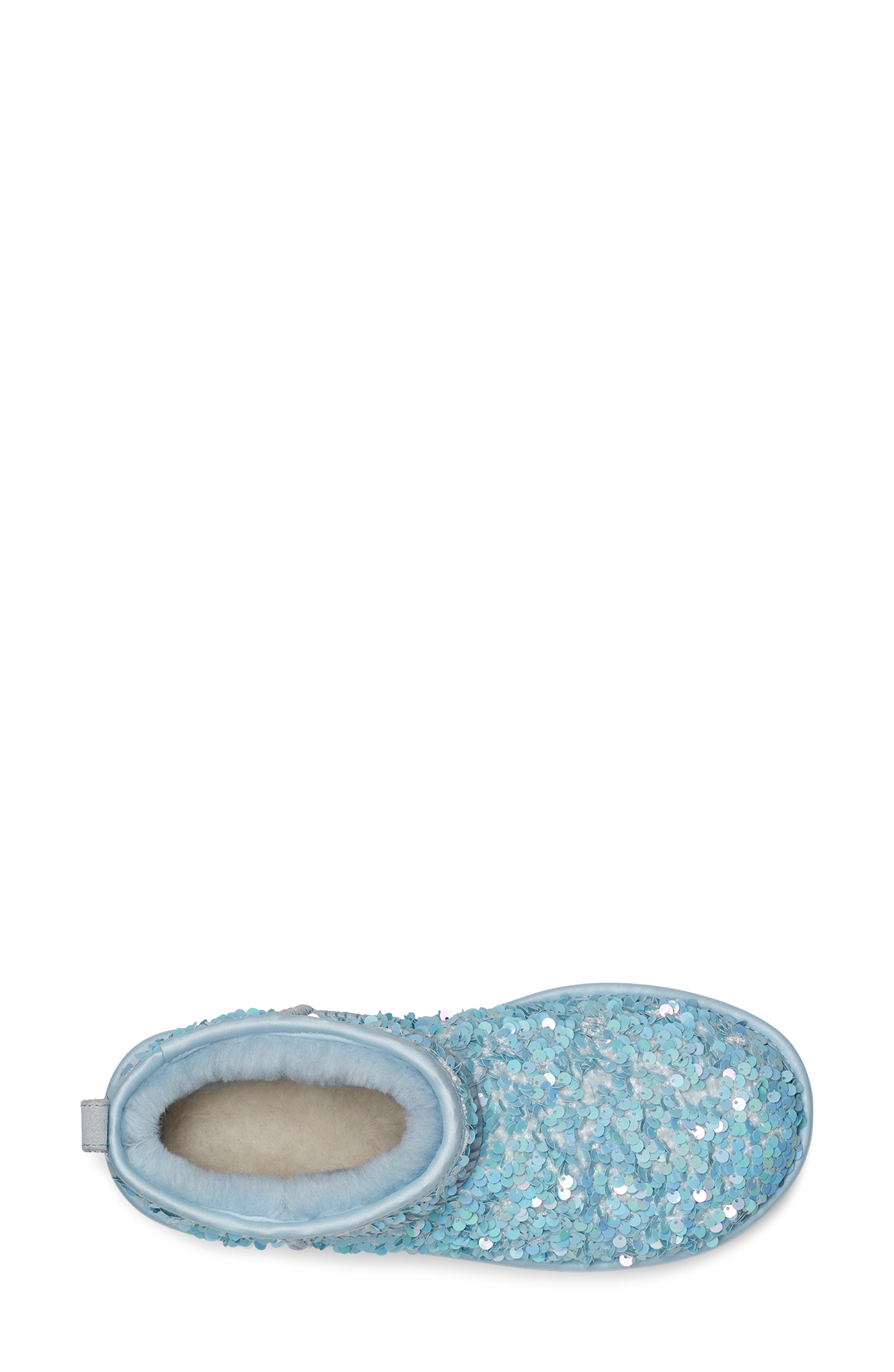 Ultra Mini Chunky Sequin Boot, Alternate, color, SEA BREEZE