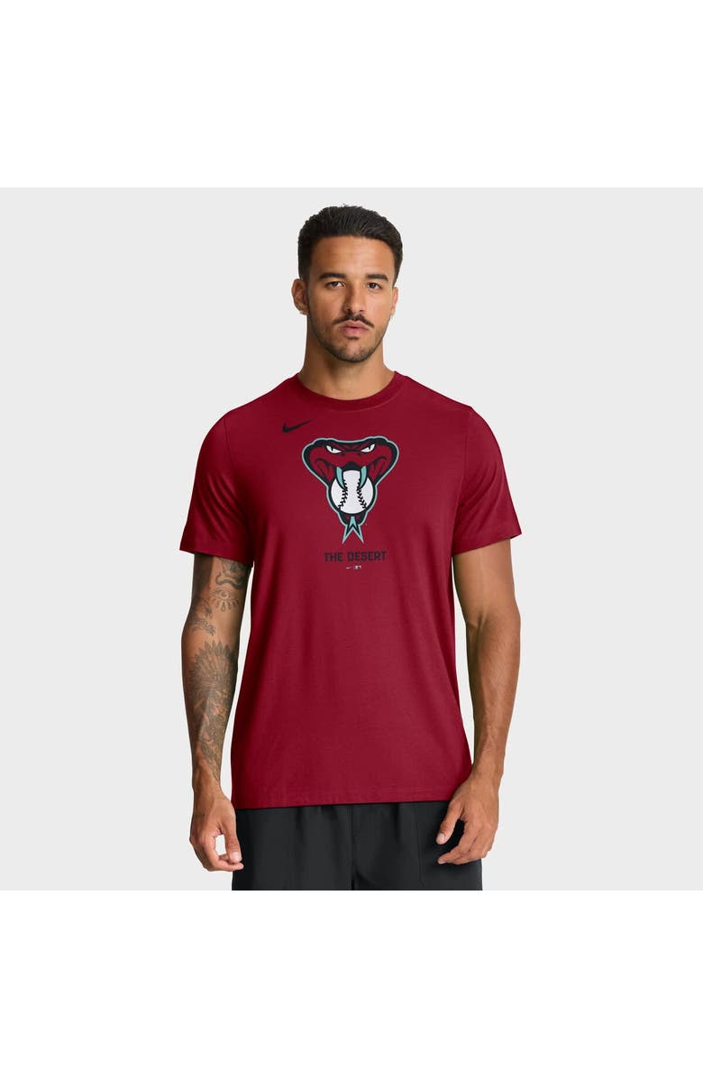 Nike Men's Nike  Red Arizona Diamondbacks Tri-Blend Logo T-Shirt, Main, color, Red
