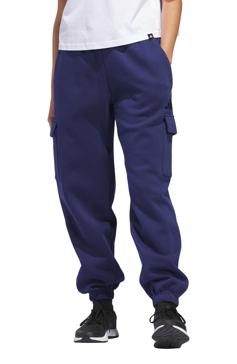 adidas All Season Cargo Sweatpants, Main, color, Dark Blue