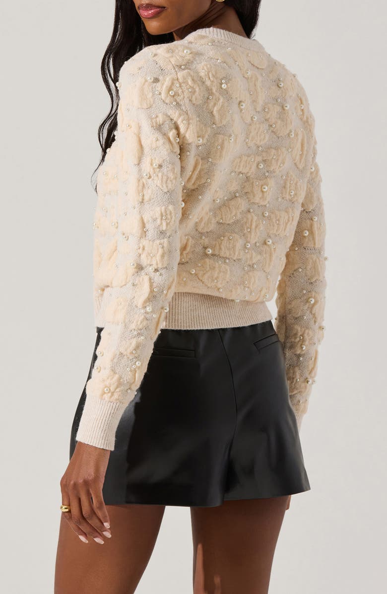 ASTR the Label Faux Pearl Detail Sweater, Alternate, color,