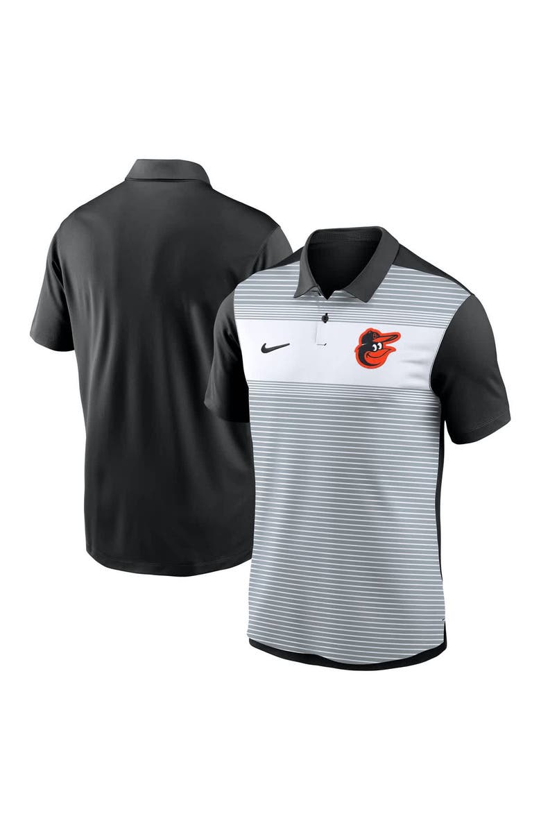 Nike Men's Nike White/Black Baltimore Orioles Vapor Striped Performance Polo, Main, color, White
