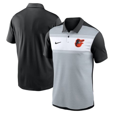 Men's Nike White/Black Baltimore Orioles Vapor Striped Performance Polo