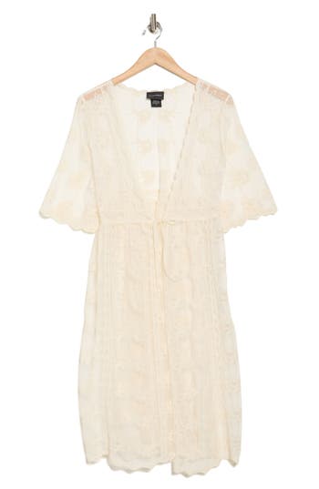 FORGOTTEN GRACE FORGOTTEN GRACE EMBROIDERED MESH DUSTER 