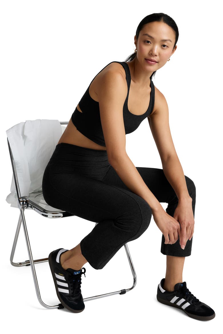 Spacedye Pintuck Kick Flare Pants, Alternate, color, DARKEST NIGHT