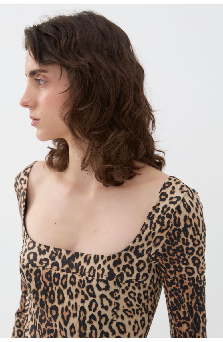 Nocturne Square Neck Midi Dress, Alternate, color, 