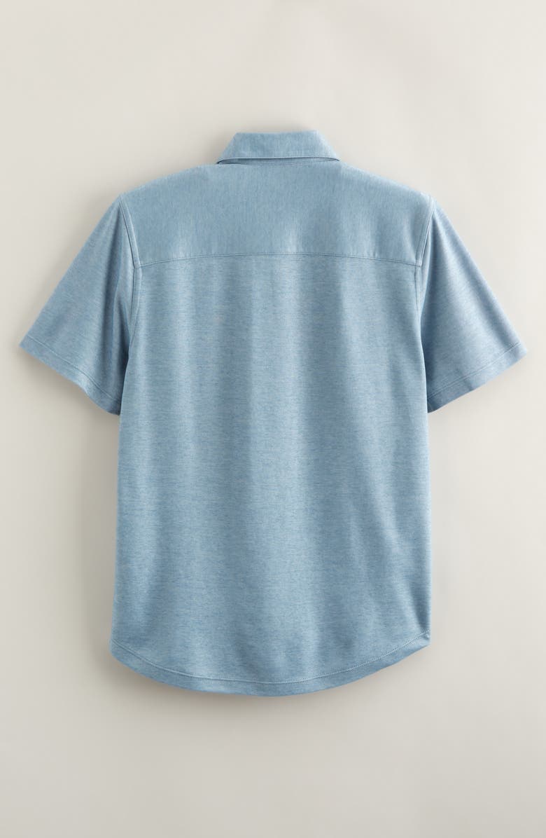 Nordstrom Kids' Knit Button-Up Shirt, Alternate, color, Blue Pond