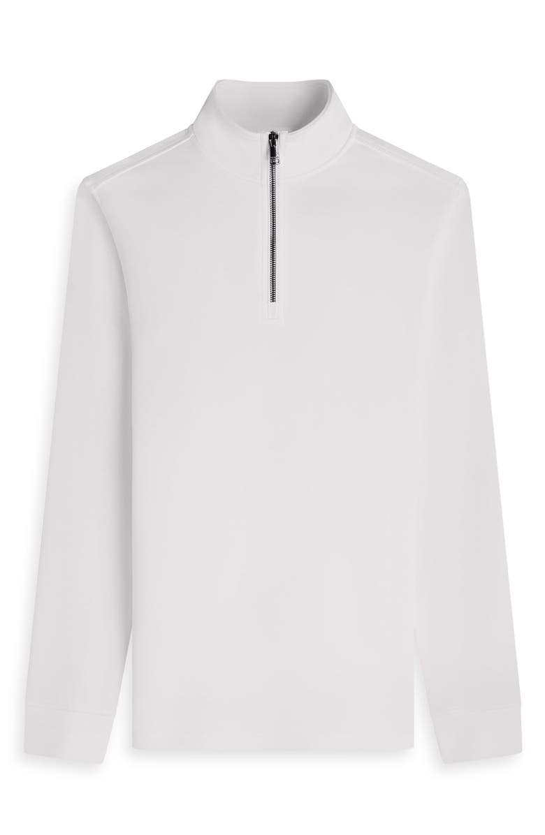 Bugatchi Soft Touch Quarter Zip Sweatshirt, Alternate, color, Chalk