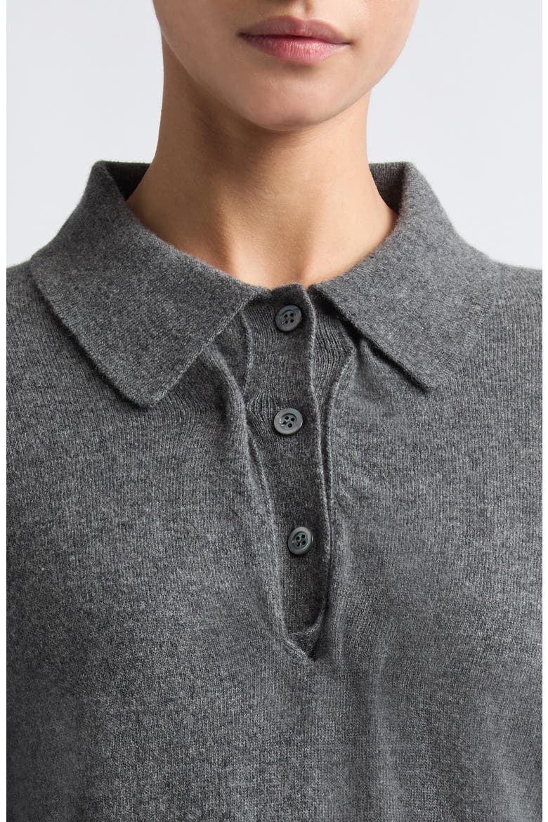 Twist Wool Polo Sweater, Alternate, color, MEDIUM GREY