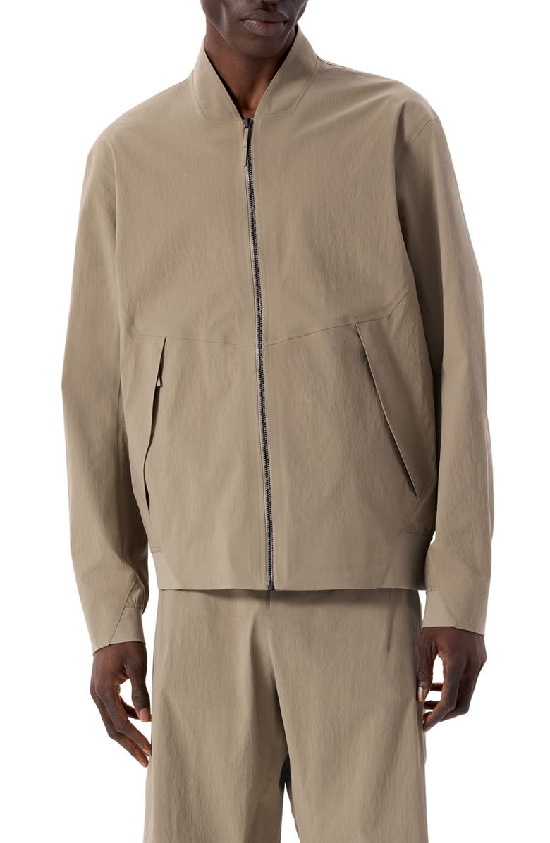Veilance Diode Stretch Nylon Bomber Jacket, Main, color, Beige