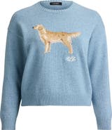 Lauren Ralph Lauren Golden Retriever Intarsia Cotton Sweater