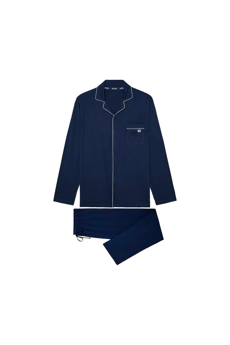 Rafael Long Pajama Set, Main, color, Navy