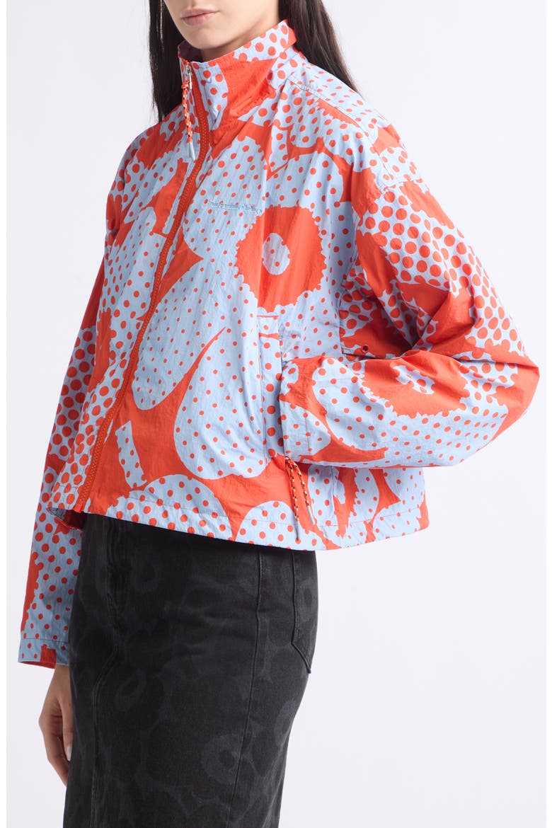 Harjoitus Unko Kiski Funnel Neck Jacket, Alternate, color, RED LIGHT BLUE