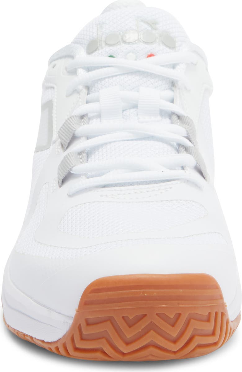 Diadora Trofeo 2 Tennis Shoe, Alternate, color, White/ Silver