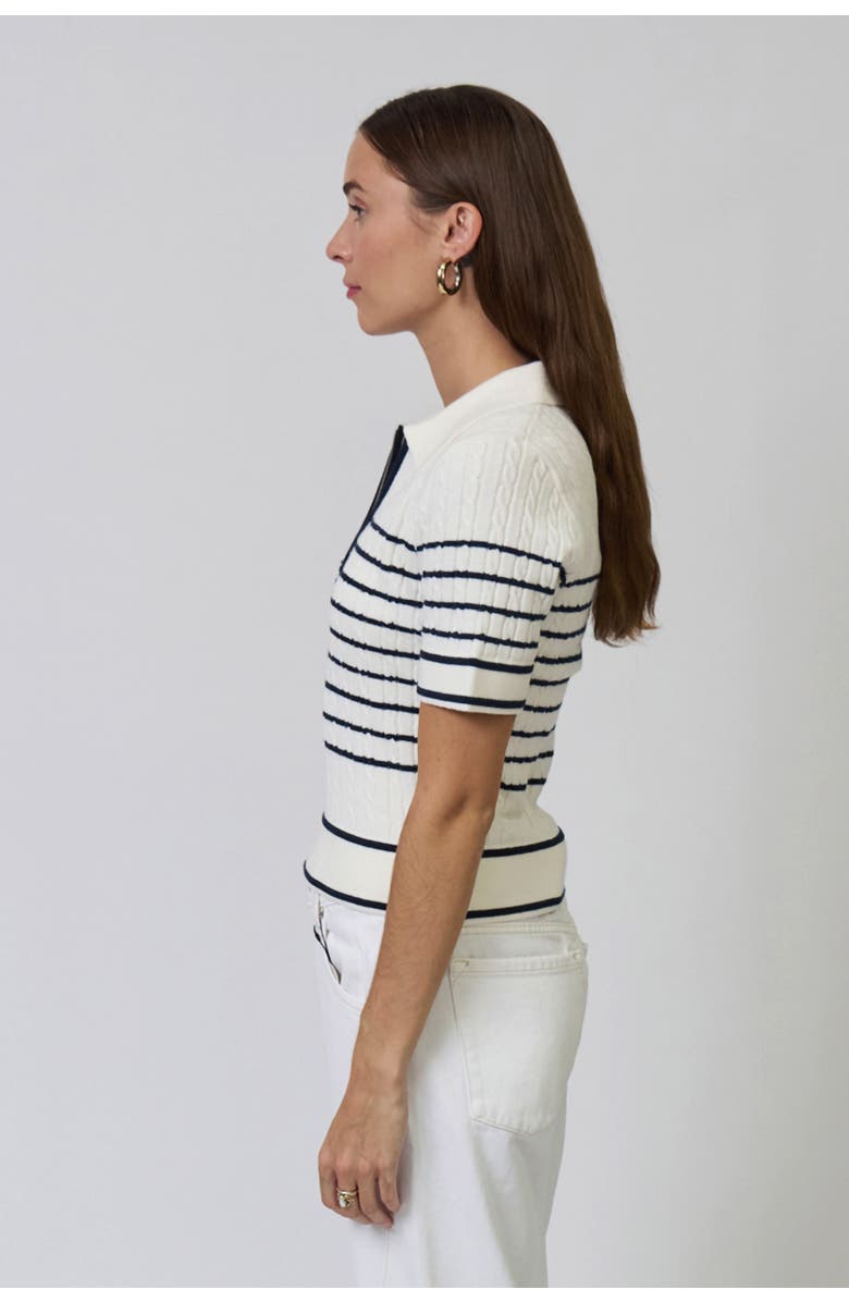 Central Park West Nevada Nautical Cable Polo, Alternate, color, 