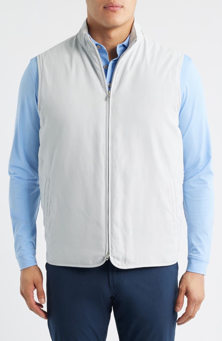 Peter Millar Bleecker Zip Vest, Alternate, color, British Grey