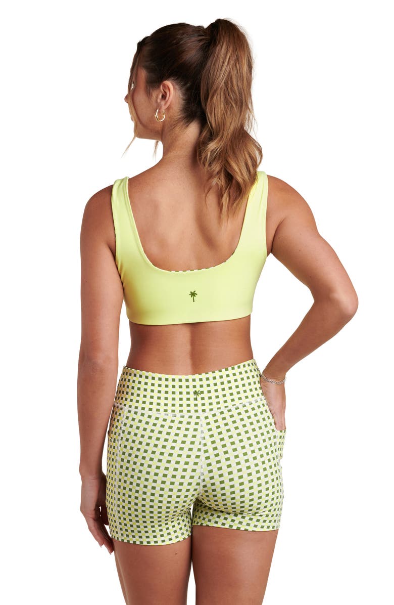 La Blanca Checkpoint Biker Shorts, Alternate, color, Lime