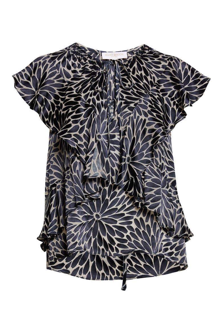 Julianne Ruffle Top, Alternate, color, NAVY BURNOUT