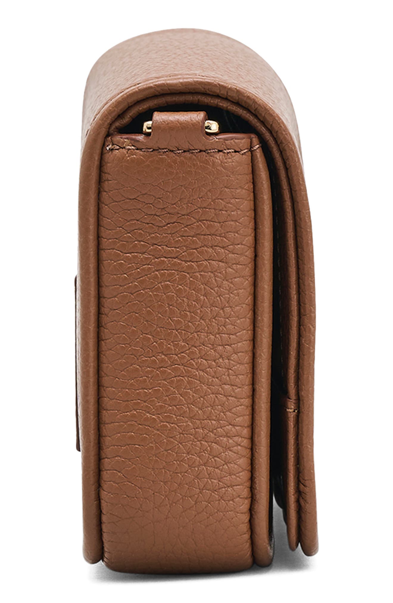 The Mini Leather Crossbody Bag, Alternate, color, ARGAN OIL
