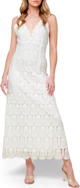 FLYING TOMATO Pineapple Lace Maxi Dress