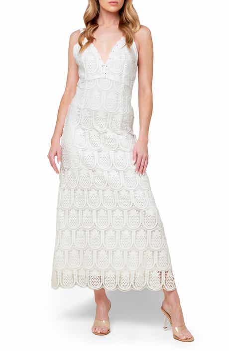 FLYING TOMATO Pineapple Lace Maxi Dress