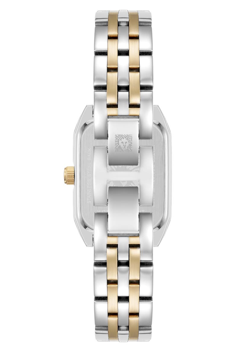 Mixed Metal Diamond Dial Three Hand Quartz Watch, 26mm x 37mm, Alternate, color, SILVER/ TWO-TONE