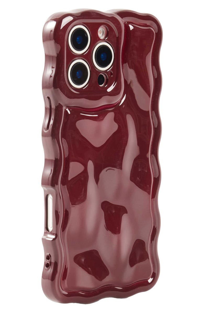 Auramma Meteorite Wavy iPhone 16 Pro Phone Case, Alternate, color, Wine