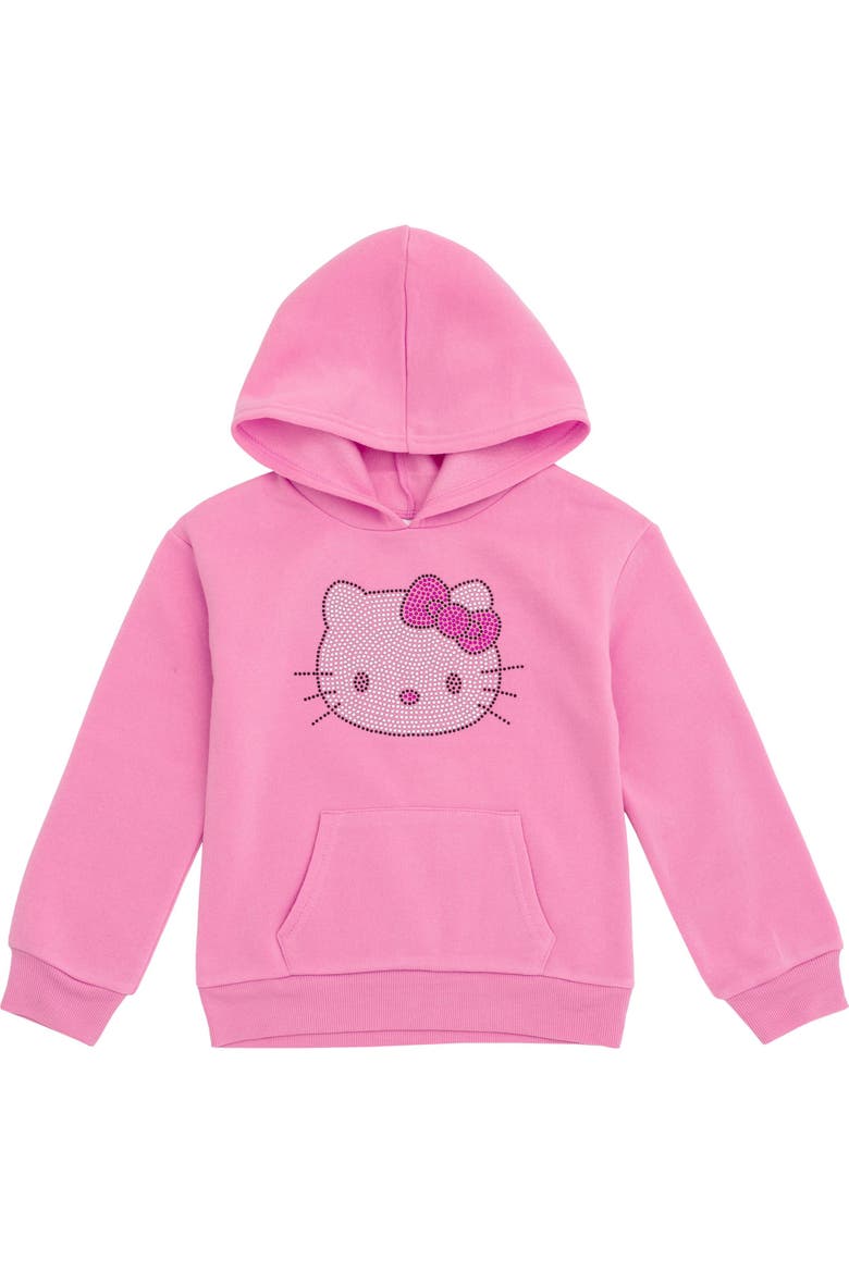 Fleece Hoodie, Main, color, Hello Kitty Pink