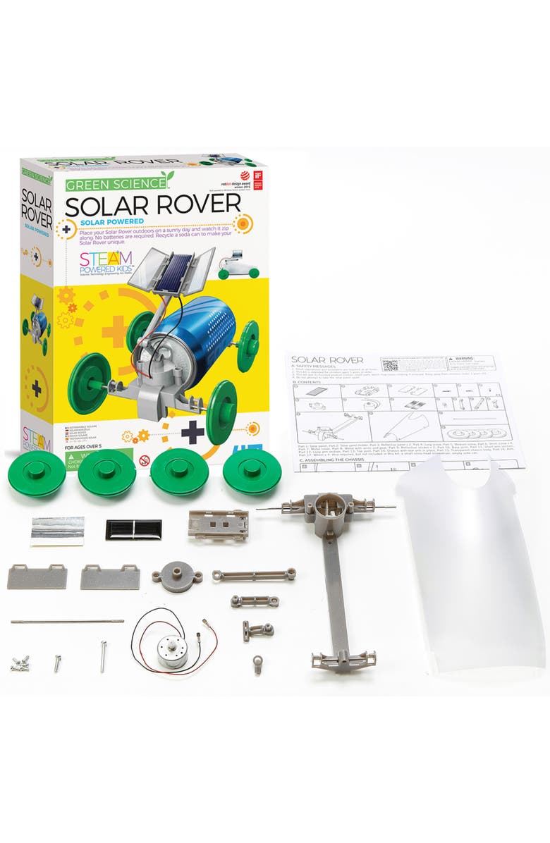 4M Green Science Solar Rover Vehicle Building Kit, Alternate, color, Multicolored