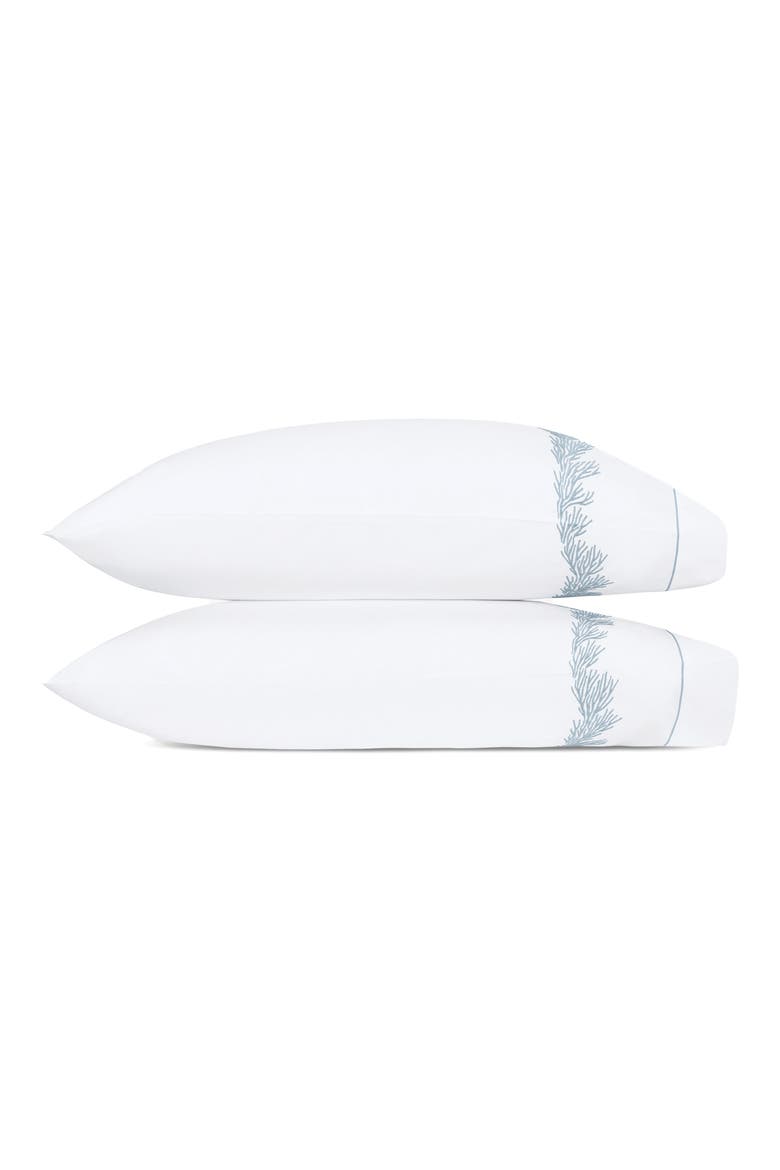 Atoll Set of 2 Pillowcases, Main, color, WEDGWOOD