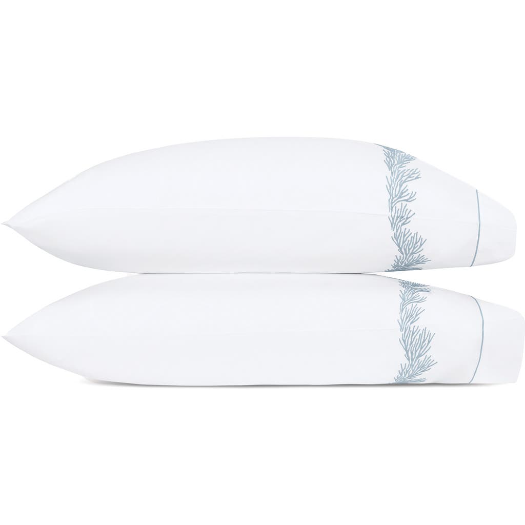 Matouk Atoll 520 Thread Count Cotton Percale Set Of 2 Pillowcases