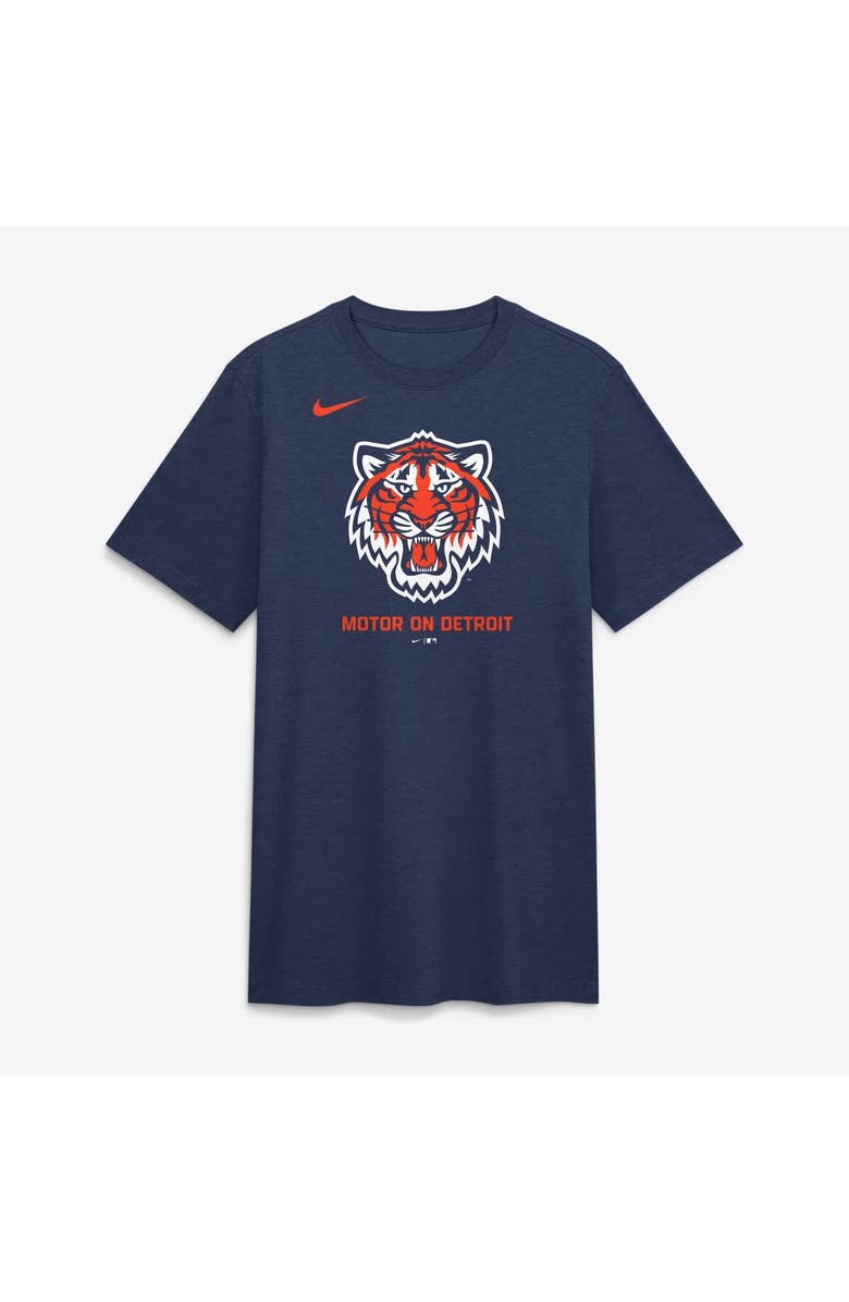 Nike Men's Nike  Navy Detroit Tigers Tri-Blend Logo T-Shirt, Alternate, color, Navy