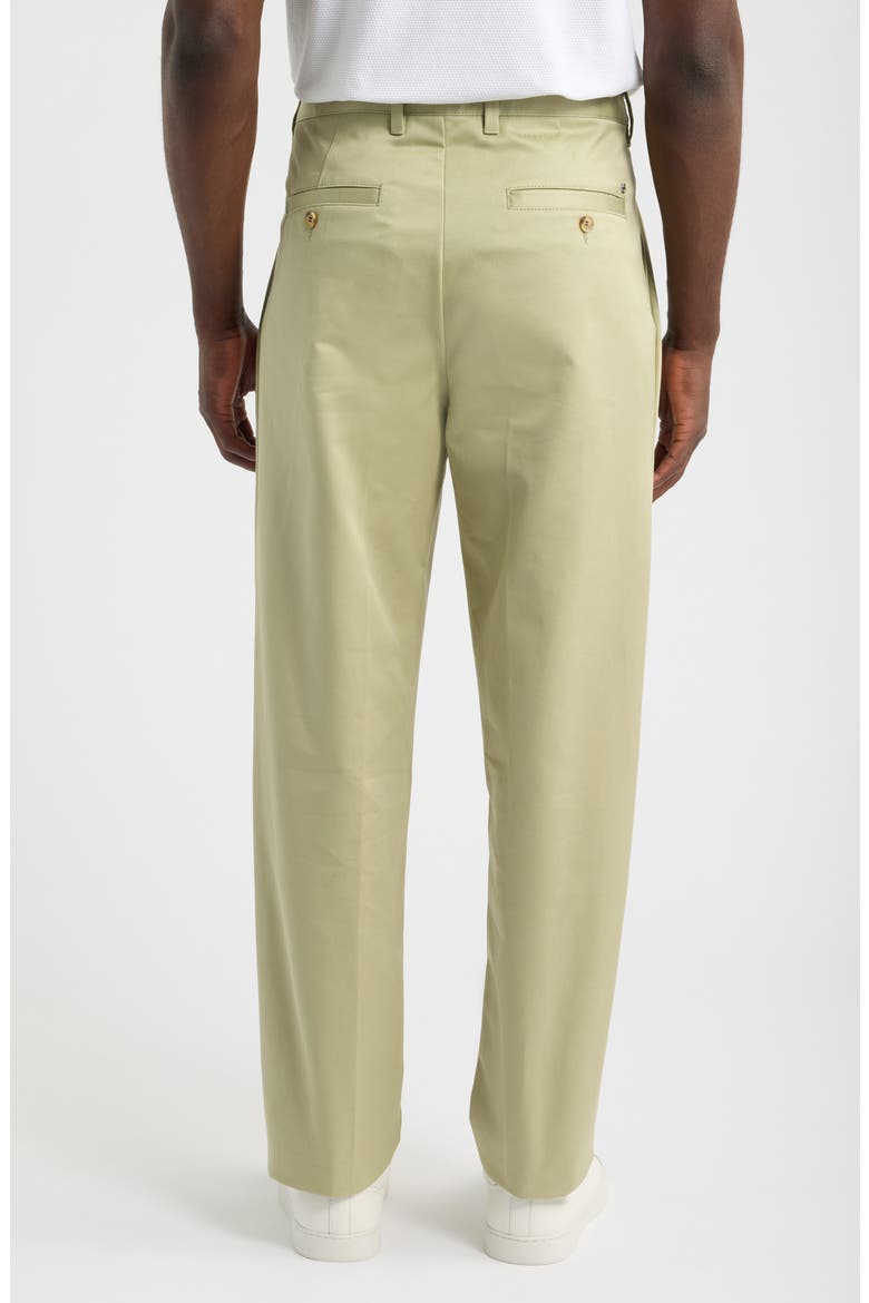 Kai Pleated Cotton Trousers, Alternate, color, BEIGE/ KHAKI