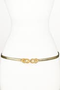 Raina Belts Gold Knot Buckle Leather Belt