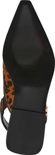 Steve Madden Shay Genuine Calf Hair Pointed Toe Slingback Flat