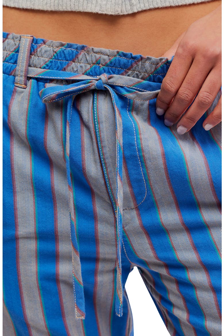 Marielle Stripe Cotton Drawstring Pants, Alternate, color, SAPPHIRE COMBO