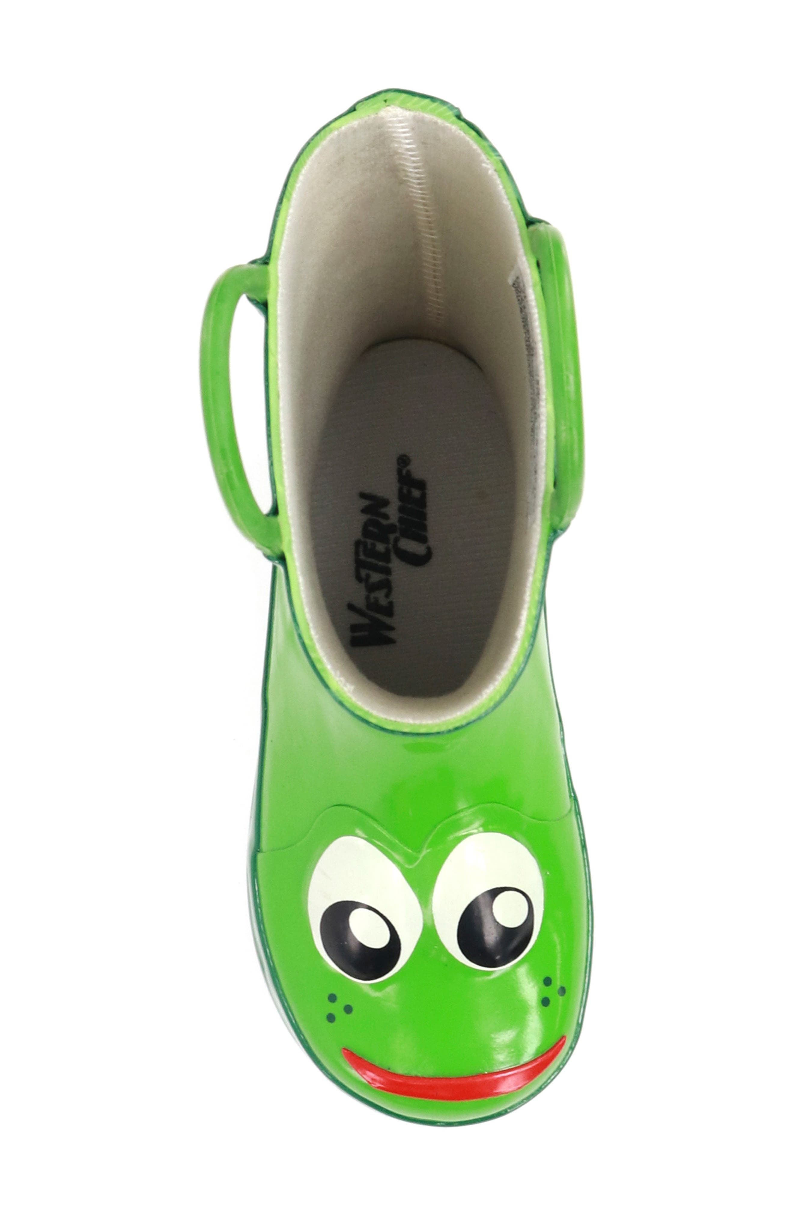 Western Chief Frog Rain Boot, Alternate, color, Green