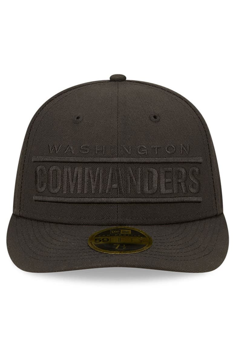 Men's New Era Washington Commanders Black on Black II Low Profile 59FIFTY Fitted Hat, Alternate, color, Black
